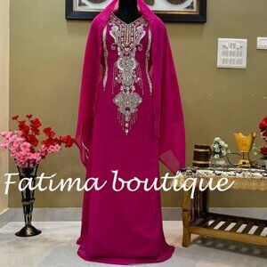 Yellow Islamic Modest Dress Abaya for Parties, Mehendi, and Eid